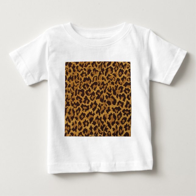 T-shirt Pour Bébé RAB Rockabilly Empreinte de léopard Brown Gold (Devant)
