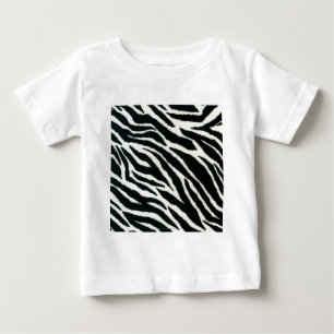 T-shirt Pour Bébé RAB Rockabilly Zebra Imprimer noir et blanc