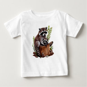 T-shirt Pour Bébé Raccoons Maman Et Bébé