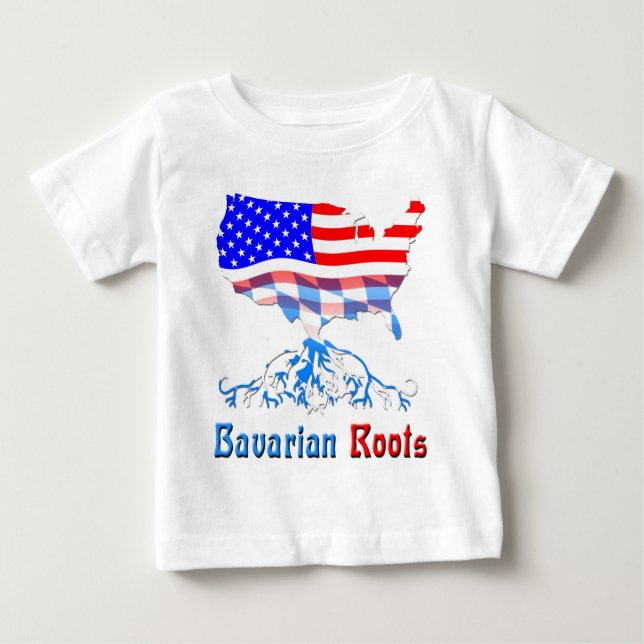 T-shirt Pour Bébé Racines bavaroises américaines (Devant)