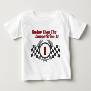T-shirt Pour Bébé Racing Thème 1er anniversaire
