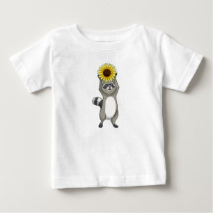 T-shirt Pour Bébé Racoon avec tournesol
