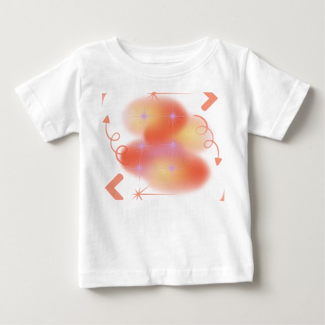 T-shirt Pour Bébé Radiant Starburst Abstract Design (Devant)