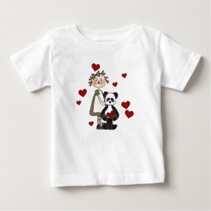 T-shirt Pour Bébé Ragdoll et Valentines de panda