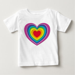 T-shirt Pour Bébé Rainbow Heart Tee
