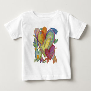 T-shirt Pour Bébé Rainbow Loss Hearts Art Custom Shirt