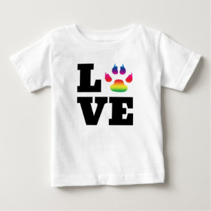 T-shirt Pour Bébé Rainbow paw