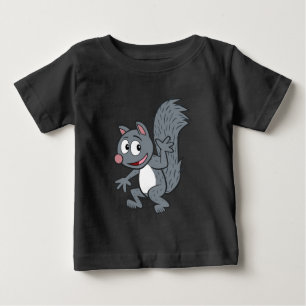 T-shirt Pour Bébé Ranger Rick Écureuil gris