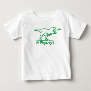 T-shirt Pour Bébé Rawr I'm Three -Rex 3e Birthday Dinosaur Shirt,  
