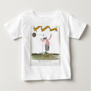 T-shirt Pour Bébé rayures blanches rouges en avant de centre du