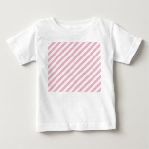 T-shirt Pour Bébé Rayures roses et blanches