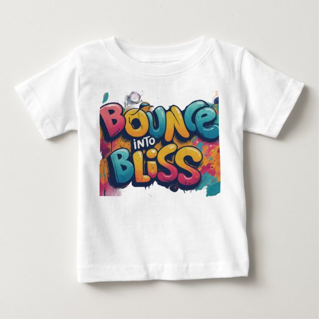 T-shirt Pour Bébé Rebondir dans des lisses (Devant)