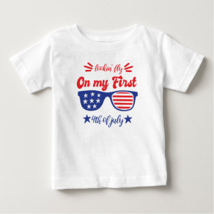 T-shirt Pour Bébé Recherche de vol sur mon premier 4 juillet
