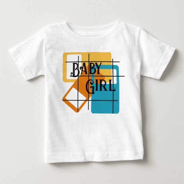 T-shirt Pour Bébé Rectangles de grille (Devant)