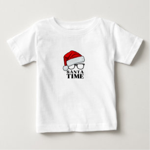 T-shirt Pour Bébé Red & Black Simple Père Noël Time T Shirt