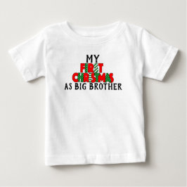 T-shirt Pour Bébé Red & Green Premier Noël pour Big Brother