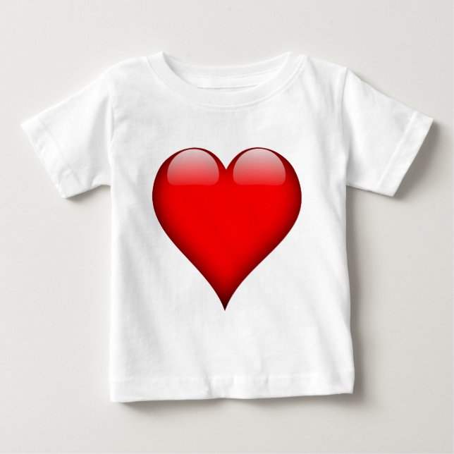 T-shirt Pour Bébé Red Heart Love (Devant)