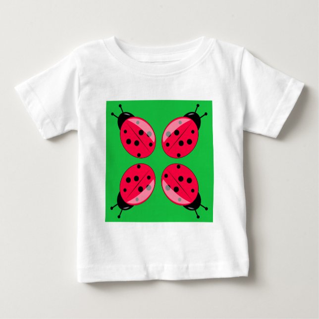 T-shirt Pour Bébé Red Ladybugs (Devant)