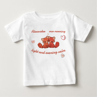 T-shirt Pour Bébé Red Panda Baby Tee – Custom Name