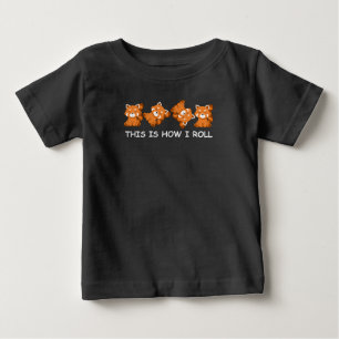 T-shirt Pour Bébé Red Panda Cadeaux Enfants C'Est Comme Ça Que Je Ro