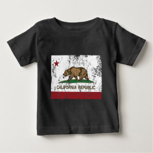 T-shirt Pour Bébé Regard affligé par drapeau de République de la