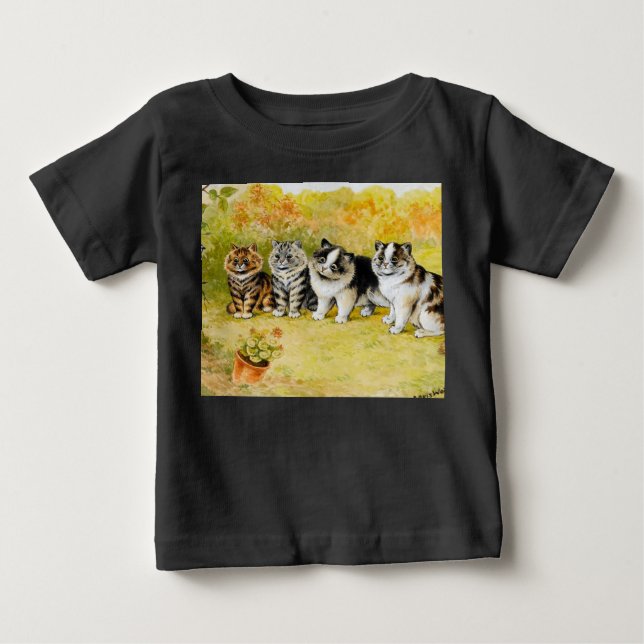 T-shirt Pour Bébé Regardez le Birdy par Louis Wain (Devant)
