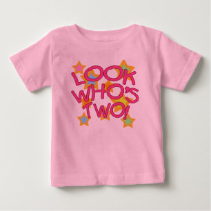 T-shirt Pour Bébé Regardez qui est deux !