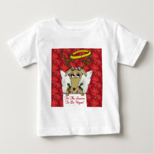 T-shirt Pour Bébé Reindeer Angel C'est la saison d'être Vegan