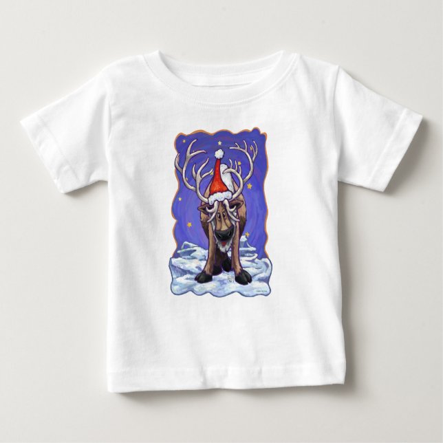 T-shirt Pour Bébé Reindeer Holiday (Devant)