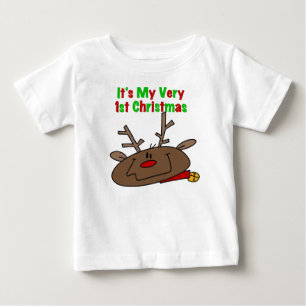 T-shirt Pour Bébé Reindeer Très 1er Noël