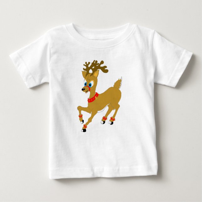 T-shirt Pour Bébé Reinder de Noël (Devant)