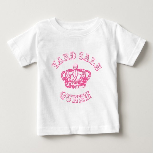 T-shirt Pour Bébé Reine de vente de bric-à-brac (Devant)