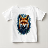 Renard Aesthetic Lune Forestière Aquarelle