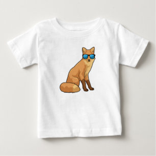 T-shirt Pour Bébé Renard avec lunettes de soleil