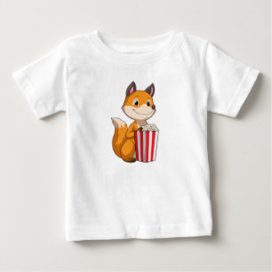 T-shirt Pour Bébé Renard avec Popcorn
