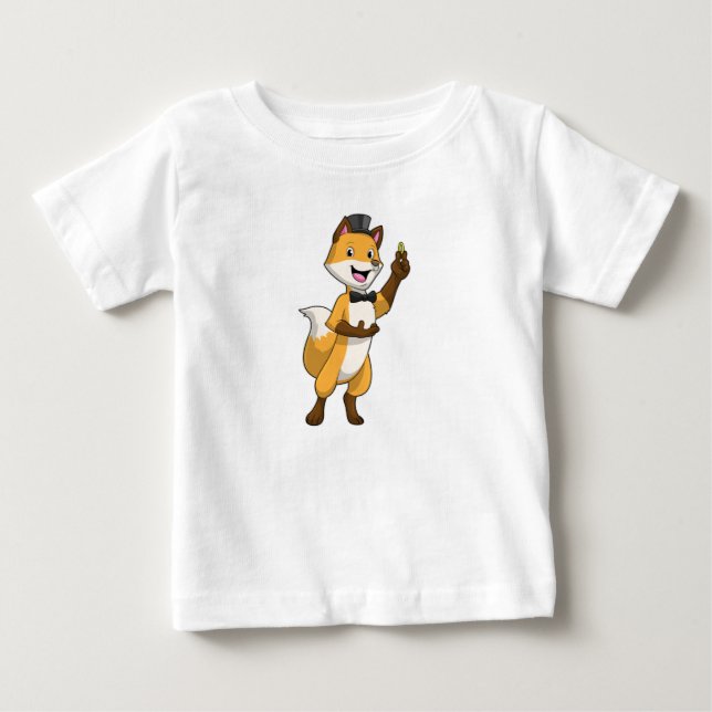 T-shirt Pour Bébé Renard comme marié avec alliance (Devant)