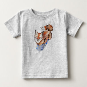 T-shirt Pour Bébé Renard en Chaussettes