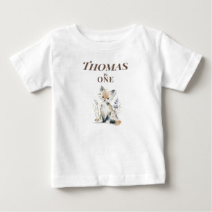 T-shirt Pour Bébé Renard personnalisé pour son 1er anniversaire