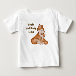 T-shirt Pour Bébé Renard Rusé Avec Sa Mère