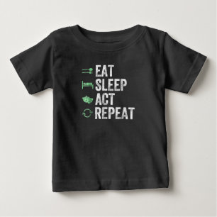 T-shirt Pour Bébé Répéter la loi sur le sommeil - Acteurs T intérima