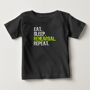 T-shirt Pour Bébé Répéter la répétition du sommeil Répéter l'actrice