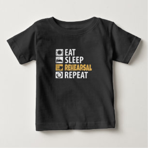 T-shirt Pour Bébé Répétition de la répétition du sommeil - Citations