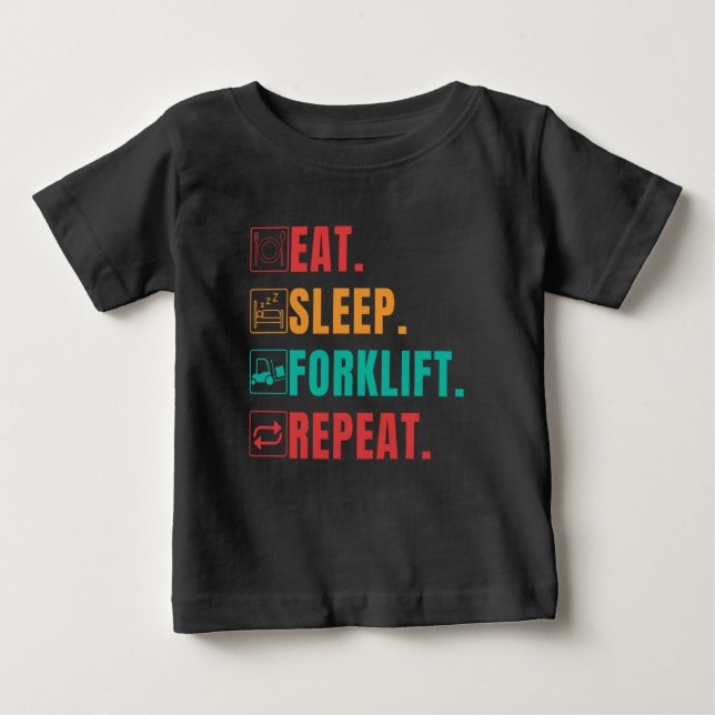 T-SHIRT POUR BÉBÉ RÉPÉTITION DE L'ÉCLAIRAGE DE SOMMEIL - OPÉRATEUR D (Devant)