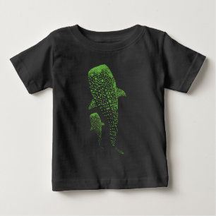 T-shirt Pour Bébé Représentation artistique de requin baleine lumine