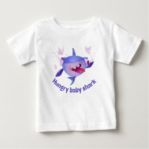 T-shirt Pour Bébé Requin affamé