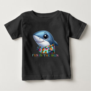 T-shirt Pour Bébé Requin en vacances
