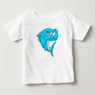 T-shirt Pour Bébé requin-marteau en tant que culturiste au Bodybuild