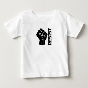 T-shirt Pour Bébé Résister avec le poing - en noir 0002