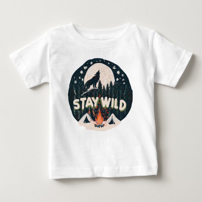 T-shirt Pour Bébé Restez à l'abri (Devant)