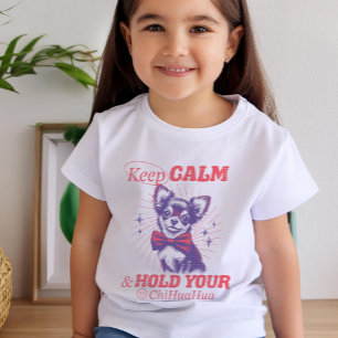 T-shirt Pour Bébé Restez calme et maintenez votre typographie rétro
